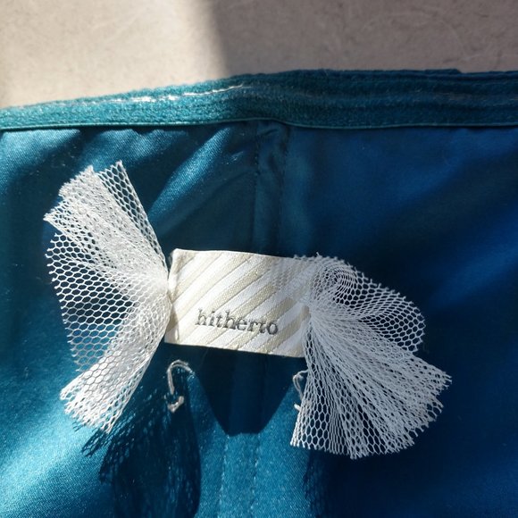 Beautiful Teal Strapless Evening Dress - Picture 2 of 6